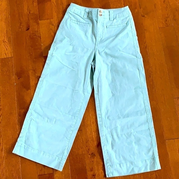 A new day mint crop wide leg denim pants - Picture 2 of 8